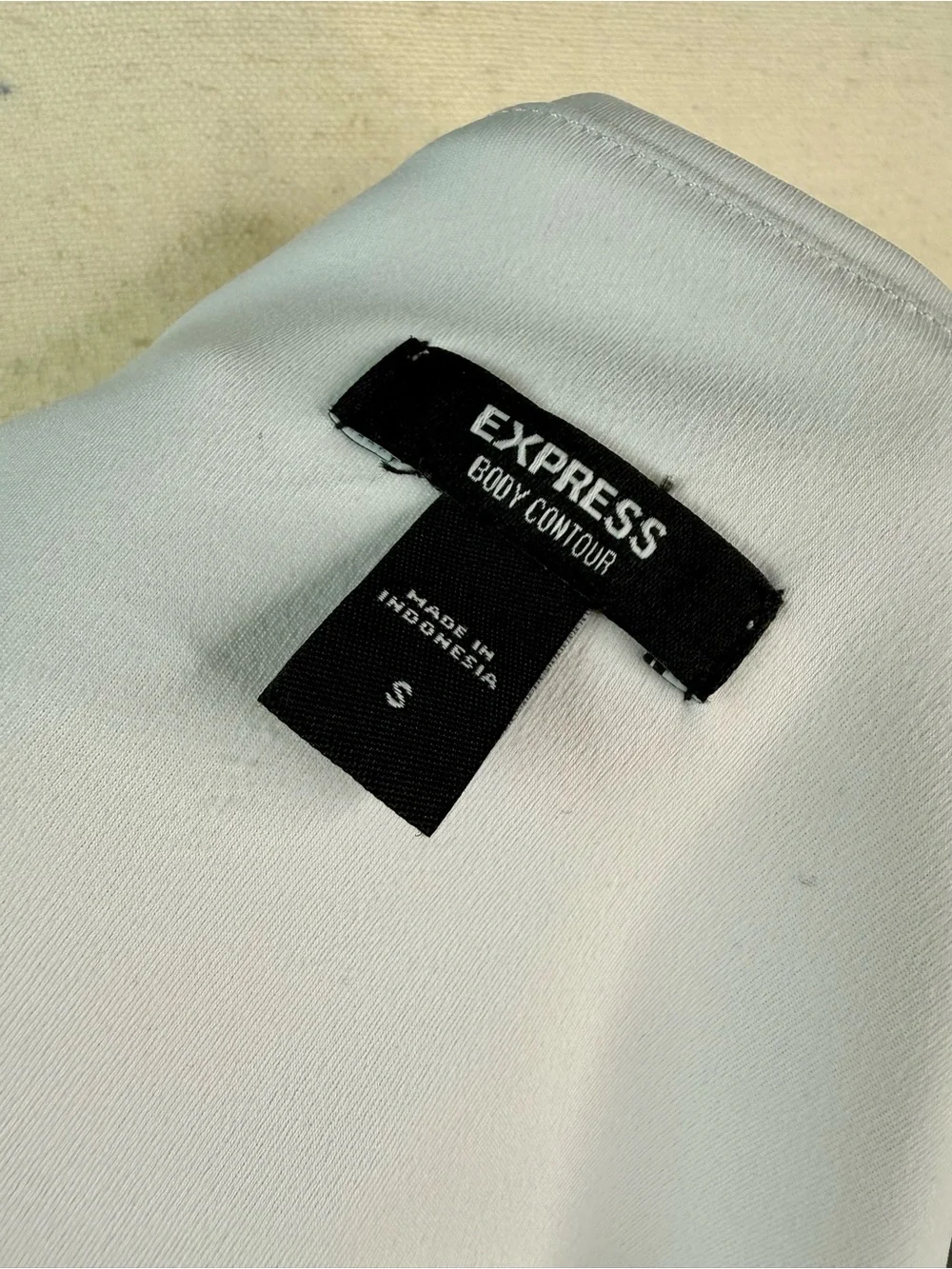 Express White Sleeveless Mock Neck Top
